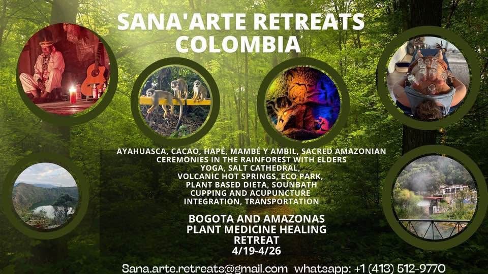 Bogota and Amazonas plant medicine healing retreat 