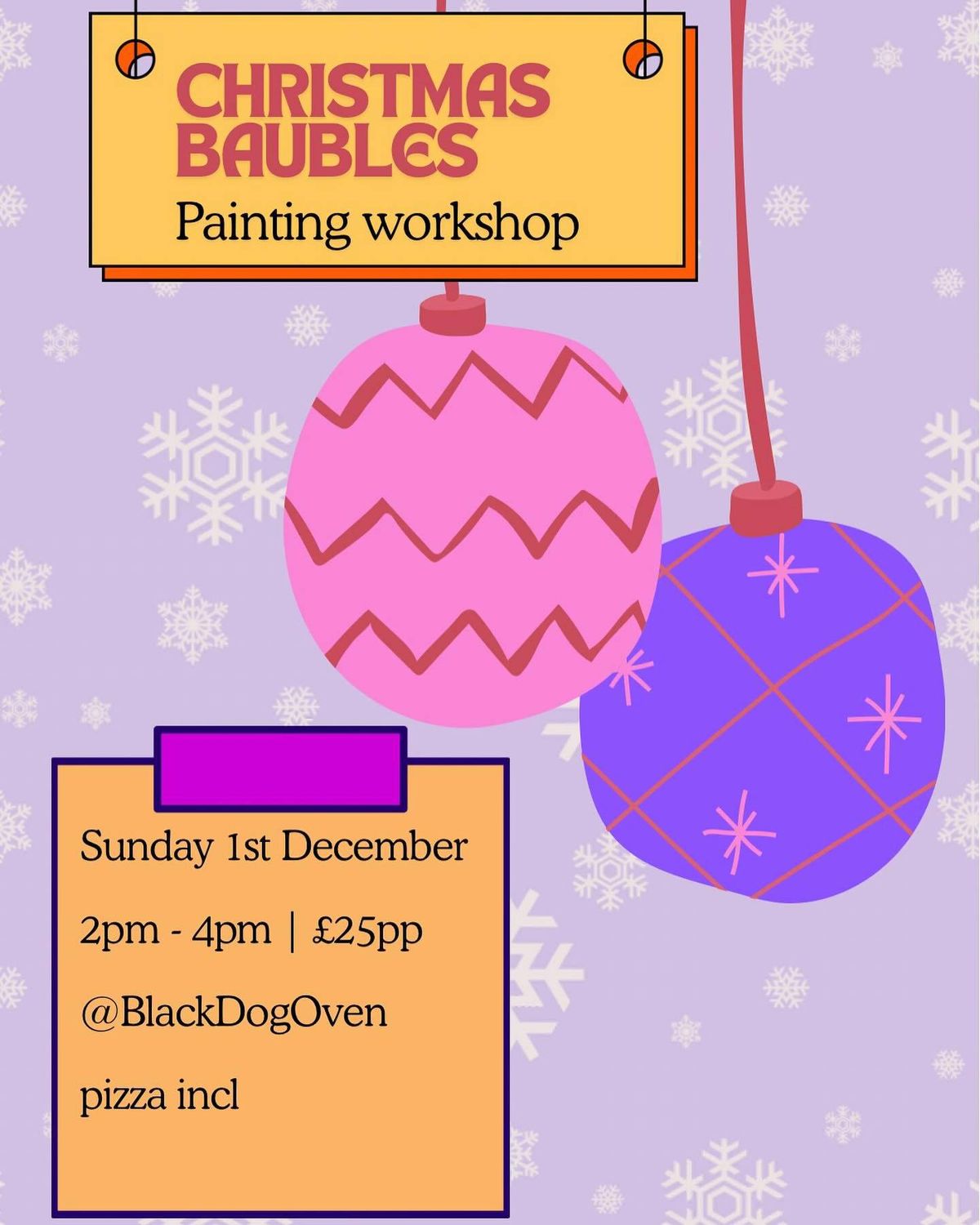 Christmal Baubles Painting Workshop