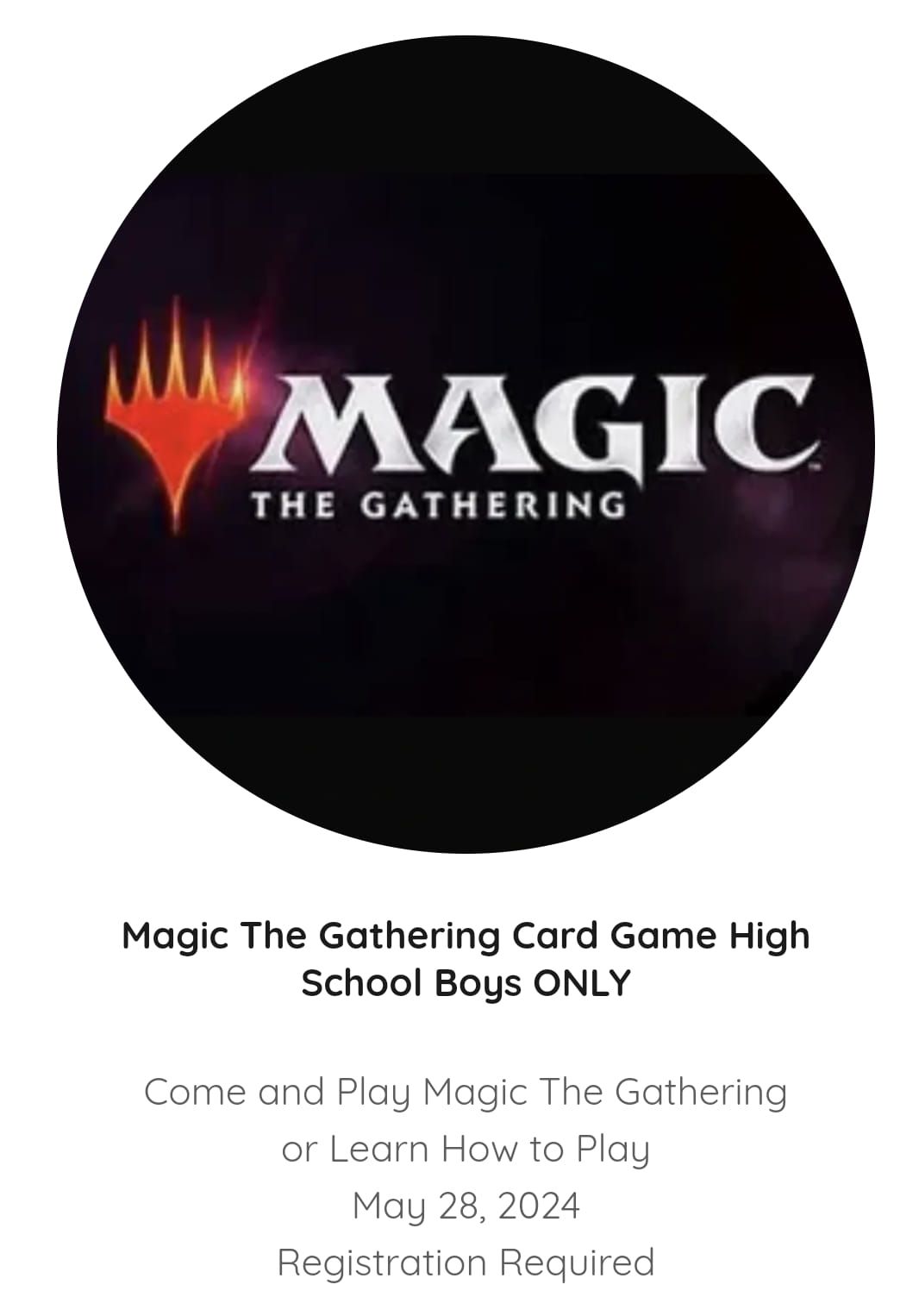 Magic The Gathering Teenage Boys ONLY 