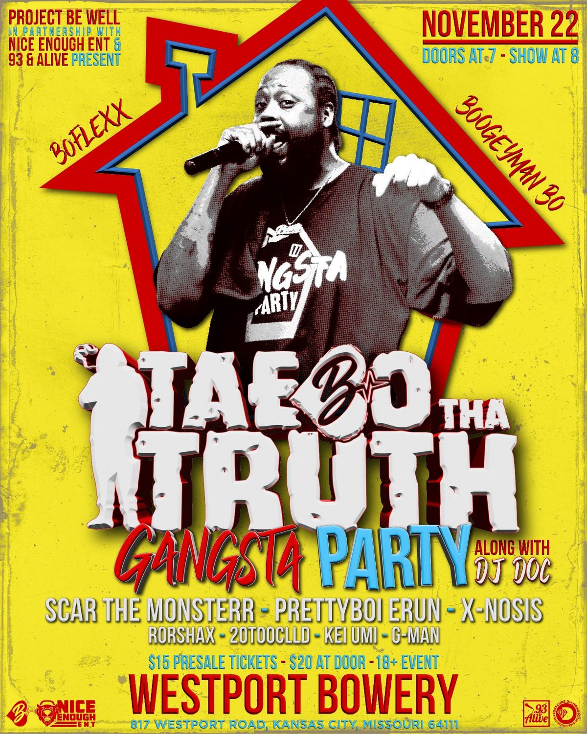 Taebo Tha Truth's GANGSTA PARTY w DJ DOC + Special guests! (Kansas City)