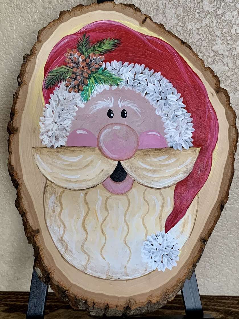 Woodland Santa Live Edge Round