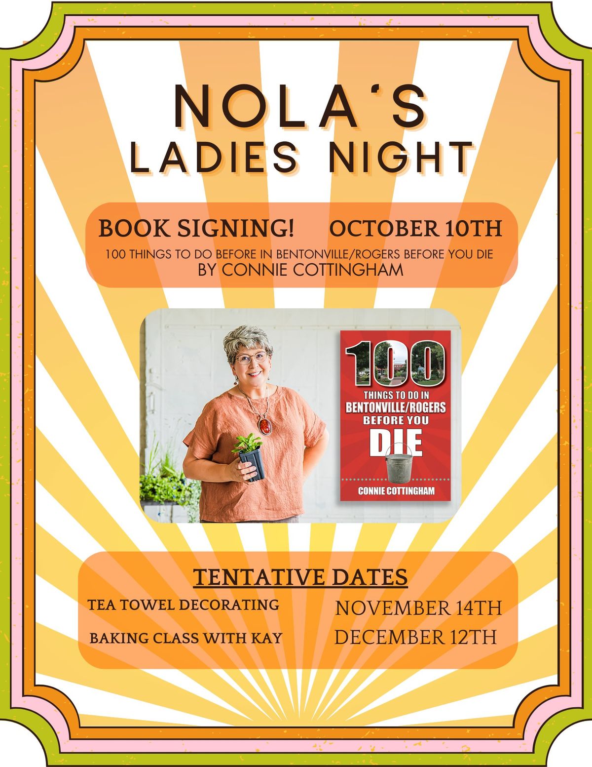 Ladies Night: Book Signing Event- with Connie Cottingham 