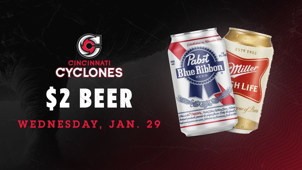 Cyclones Hockey - $2 Beer