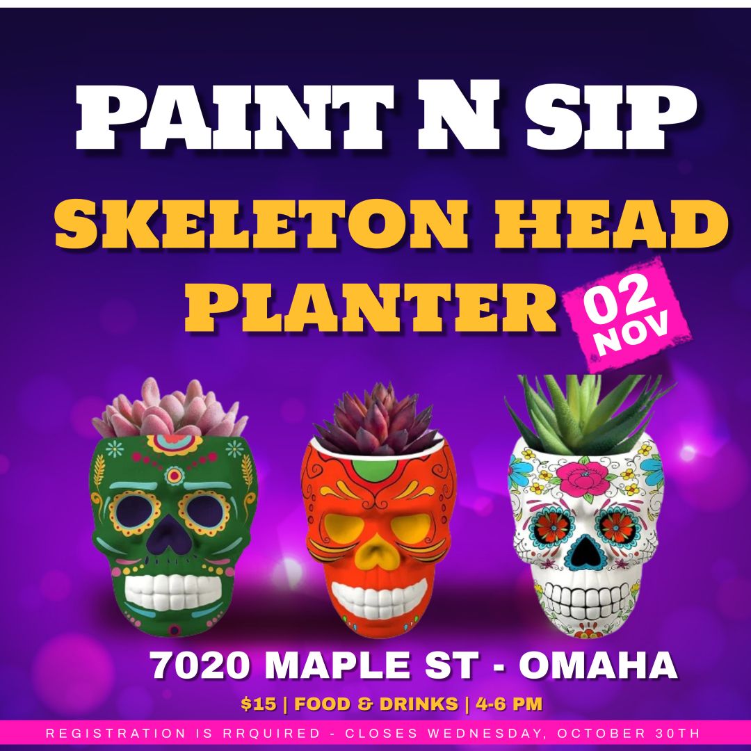 \ud83c\udfa8\ud83d\udd8c\ufe0f Paint & Sip: Skeleton Head Planters \ud83d\udd8c\ufe0f\ud83c\udfa8