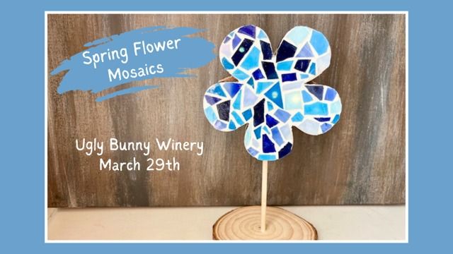 DIY Spring Flower Mosaics at Ugly Bunny Winery