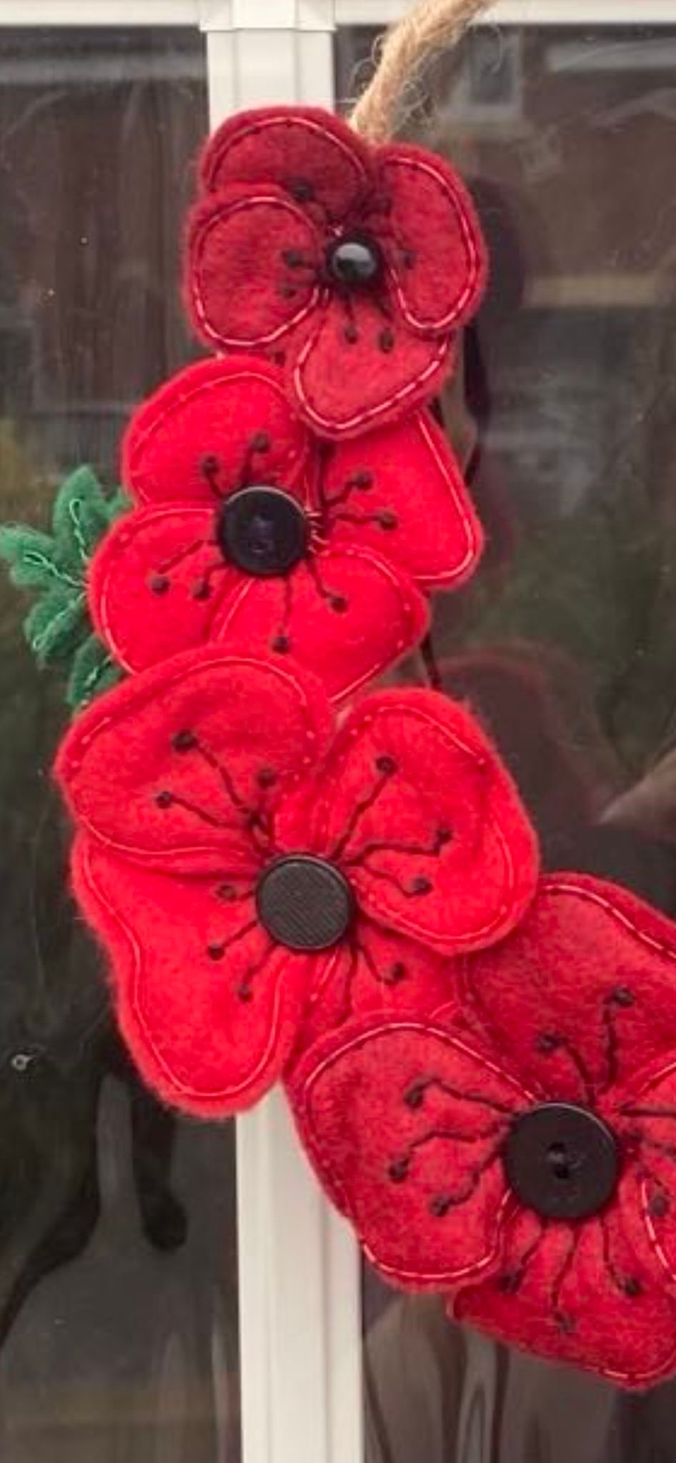 Wire & Fabric Poppies 