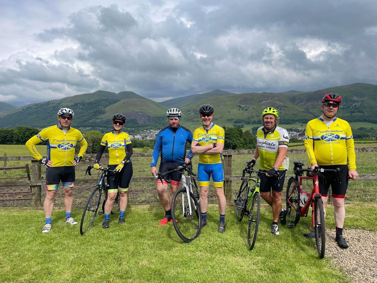 Social ride with Dunfermline Cycling Club from the Glen gates 