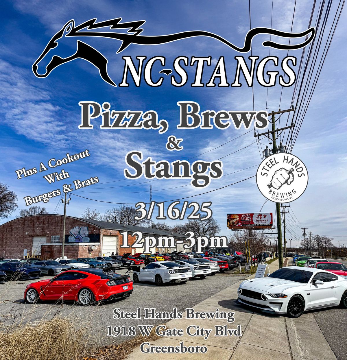 Pizza, Brews & Stangs