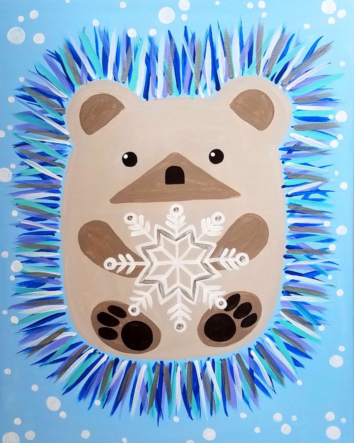 Family Day! ~ Snowflake Hedgehog (click for full image)