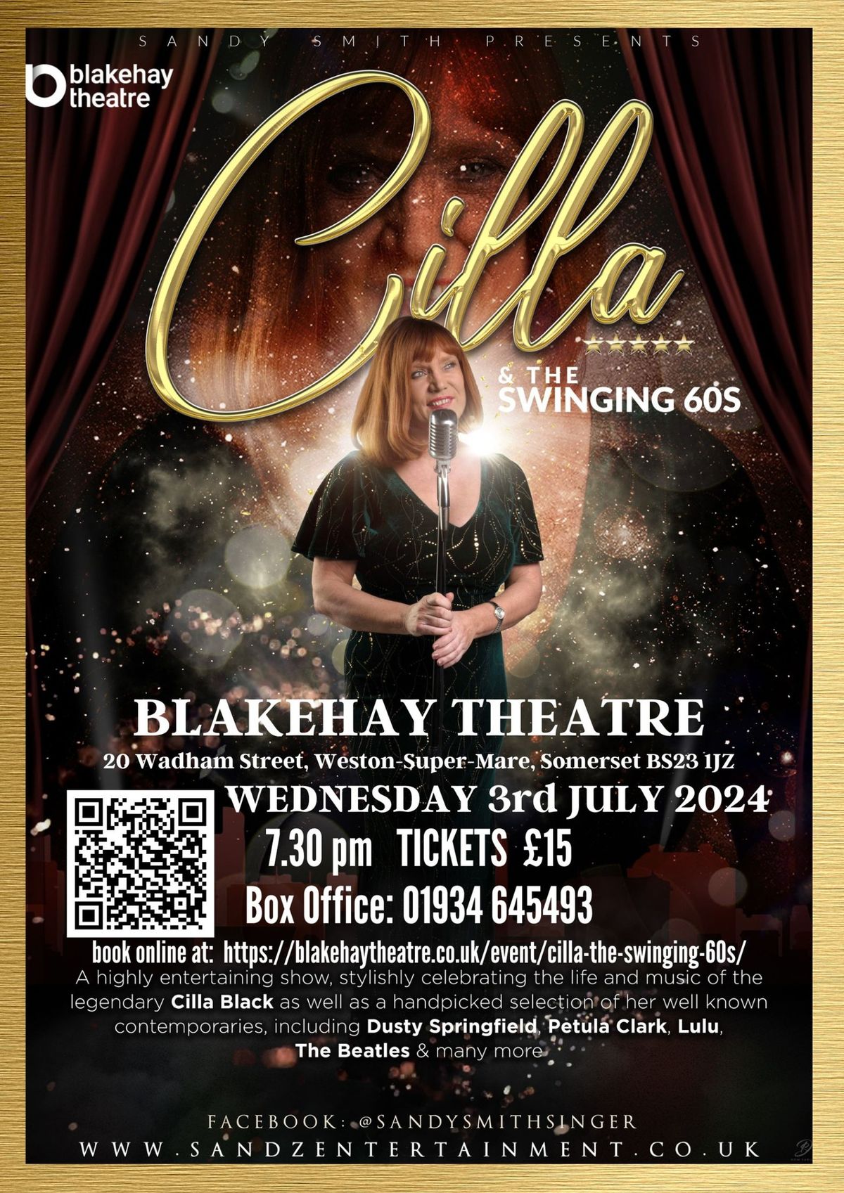 Cilla & The Swinging 60s - Weston Super Mare - 3rd July 24