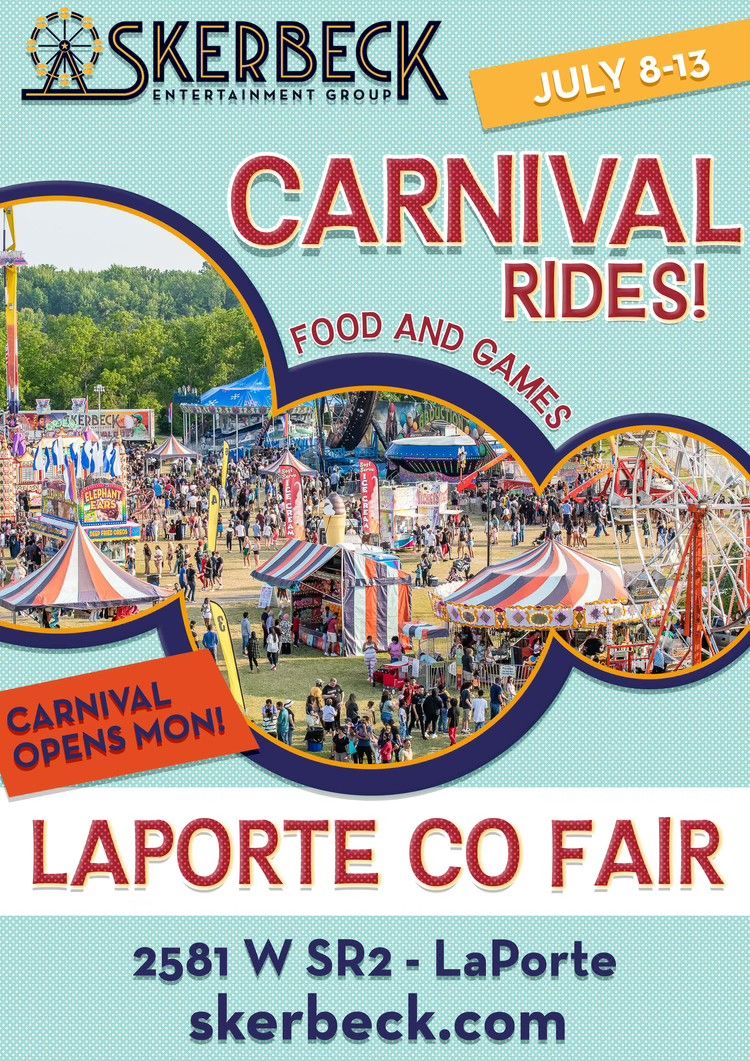 Skerbeck Carnival rides at the La Porte County Fair