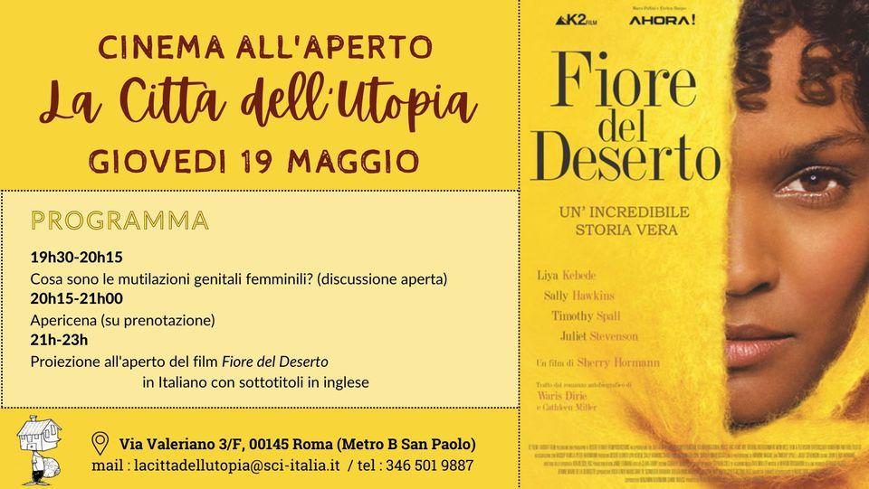 Proiezione all'aperto del film "Fiore del deserto" - Scoprite la storia di Waris Dirie