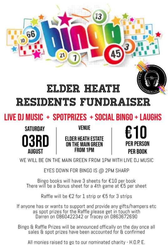 Elder Heath Community Bingo Fundraiser