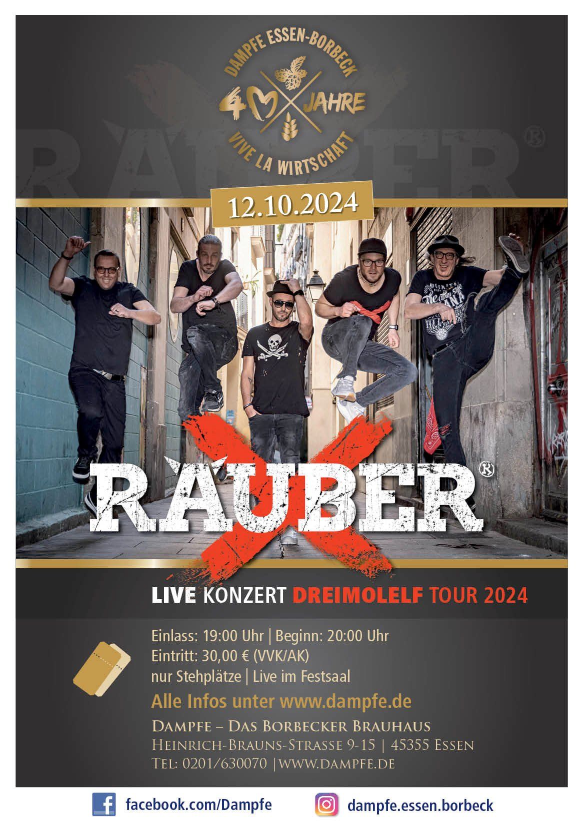 \u274c\ufe0fDie R\u00c4UBER\u274c\ufe0f - Live Konzert DREIMOLELF TOUR 2024