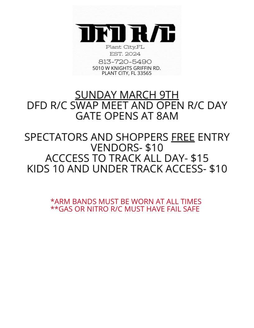 DFD R\/C Swap meet and Open R\/C Day