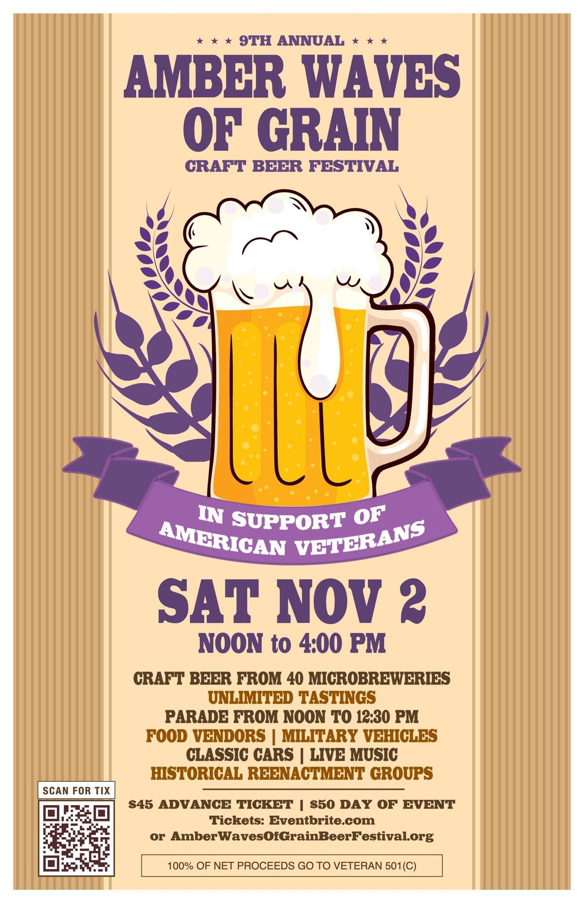 Amber Waves of Grain Craft Beer Festival for Veterans