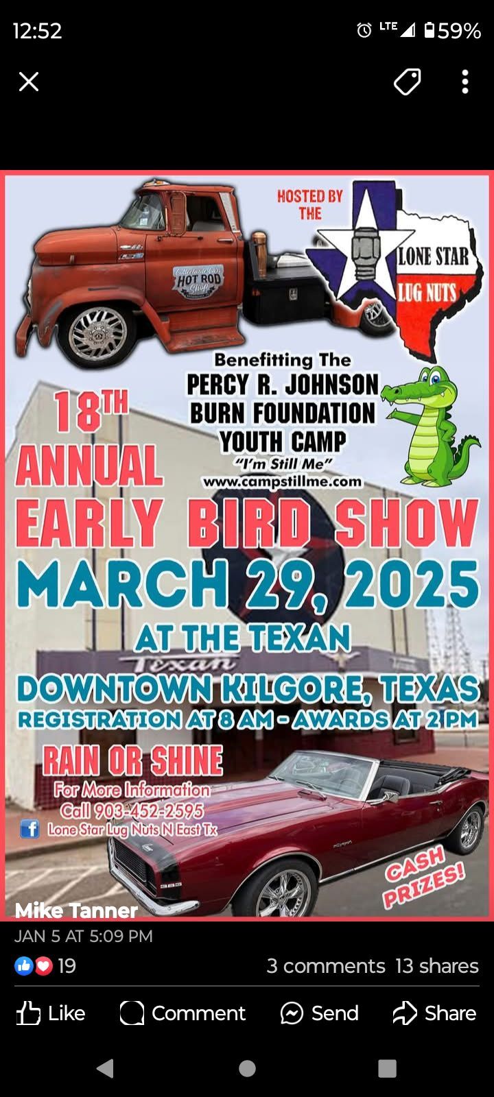 COME SEE US AT THE BIKE SHOW @ the 18th Annual Early Bird Show 8:00 - 2:00 