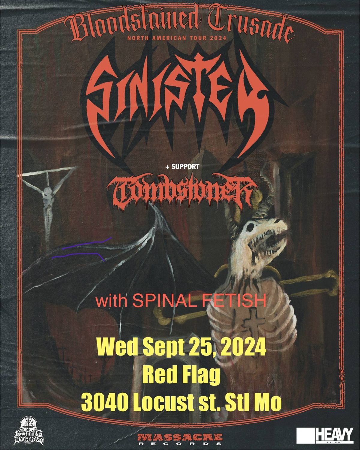 SINISTER + TOMBSTONER + Spinal Fetish at Red Flag