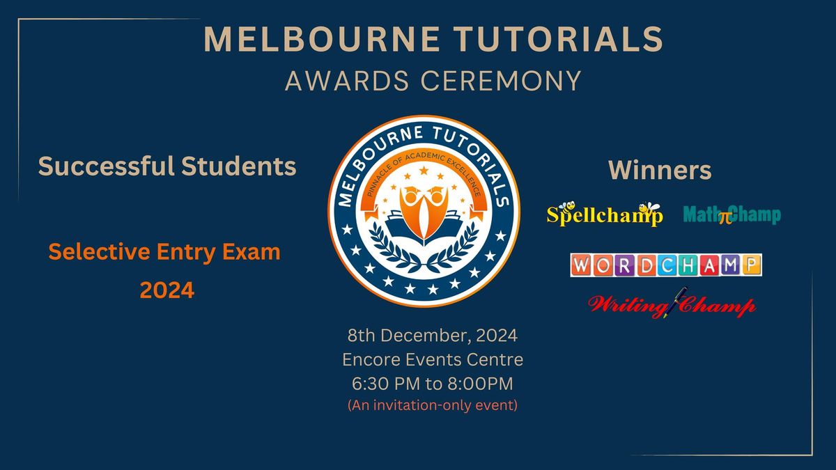 Melbourne Tutorials Awards Function 2024