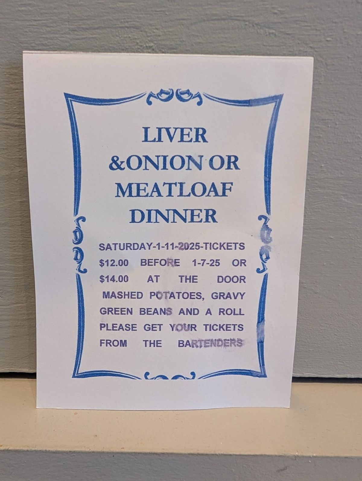 Moose Legion dinner