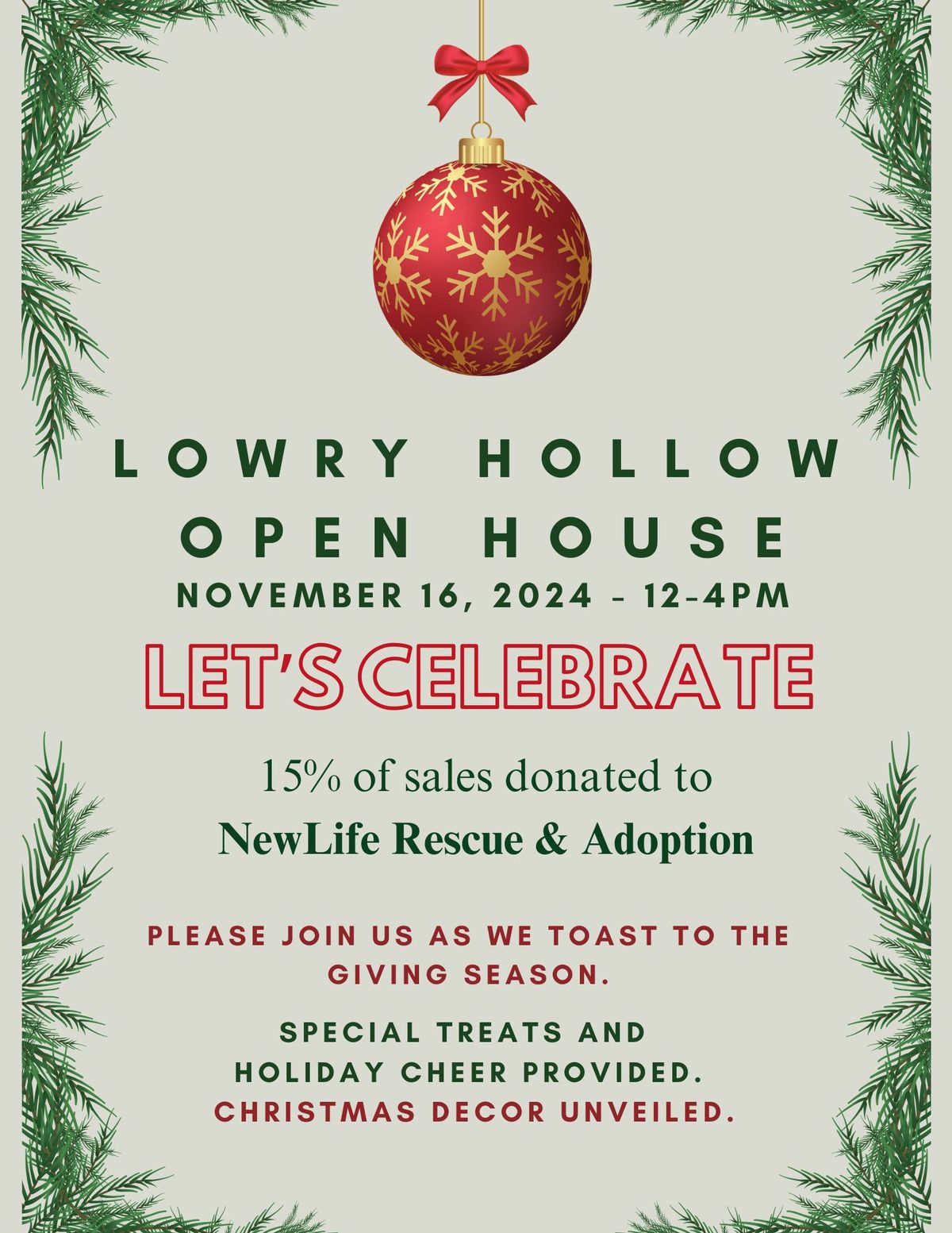 Open House at Lowry Hollow