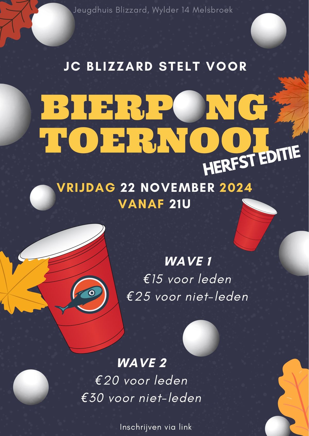 Bierpongtoernooi 2024 - Herfst Editie - JC Blizzard