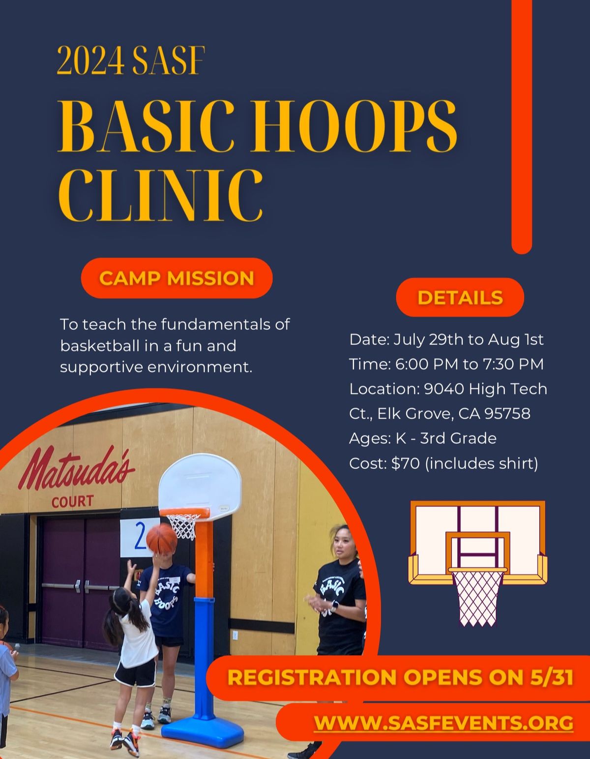 2024 SASF Basic Hoops Clinic (Sold out! Thank you for support!)