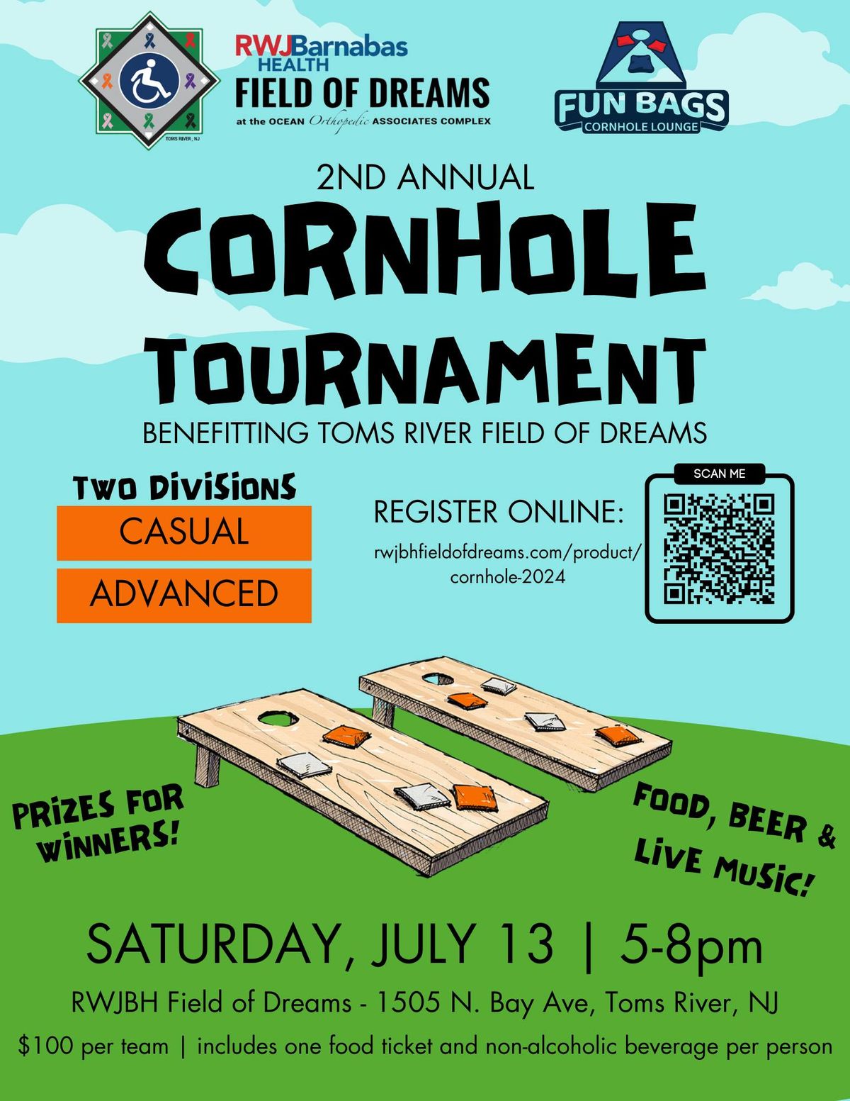 2nd Annual Field of Dreams Cornhole Tournament
