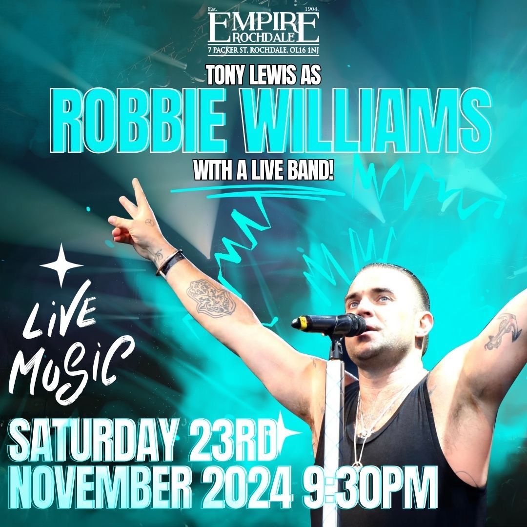 Tony as Robbie Williams - with Live band