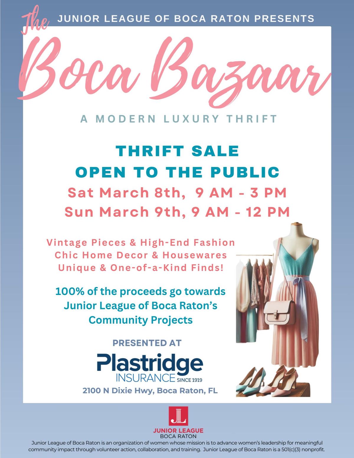 Junior League of Boca Raton presents "The Boca Bazaar " \ud83d\udecd\ufe0f