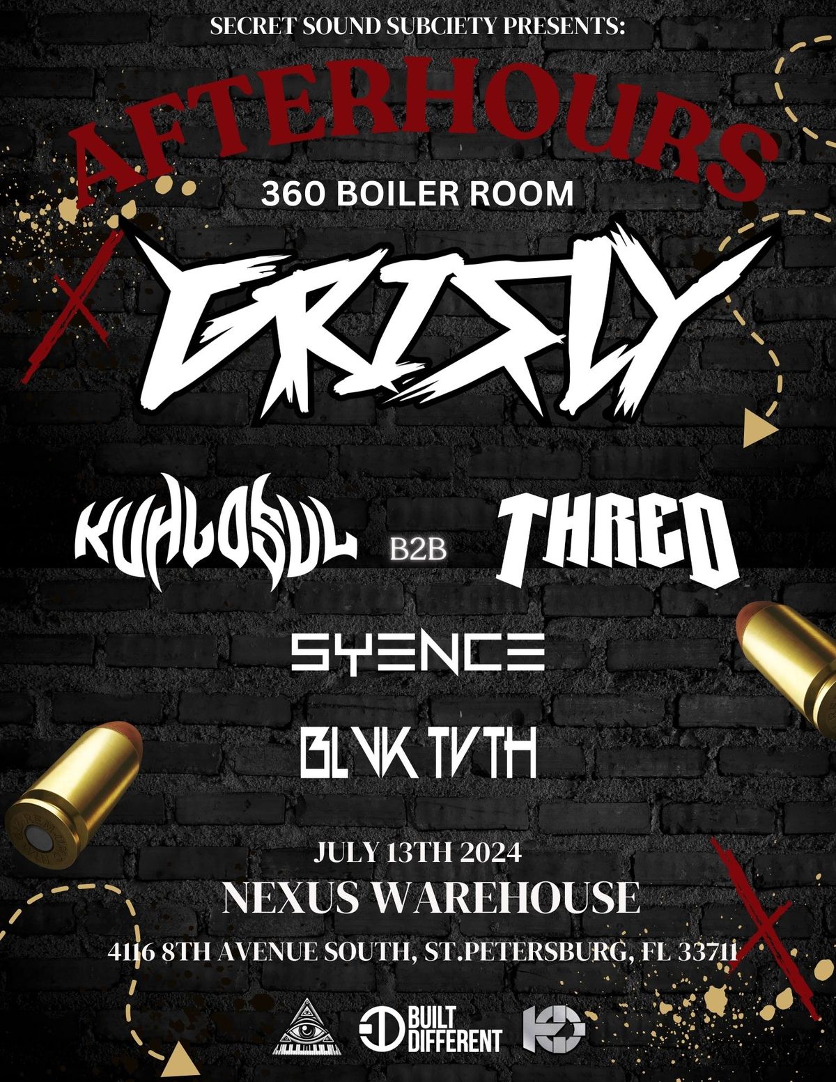 Afterhours at Nexus Warehouse featuring Grisly and friends