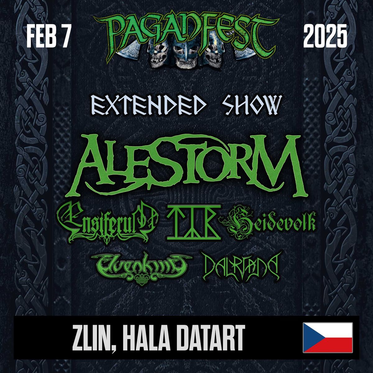 Paganfest MMXXV Zlin - Alestorm, Ensiferum, T\u00fdr, Dalriada, Heidevolk, Elvenking