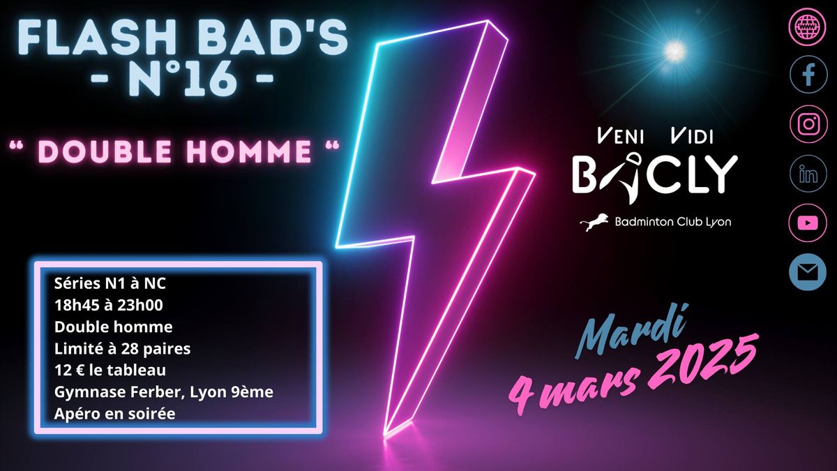 16\u00e8me Flash Bad's de Lyon - Double Homme