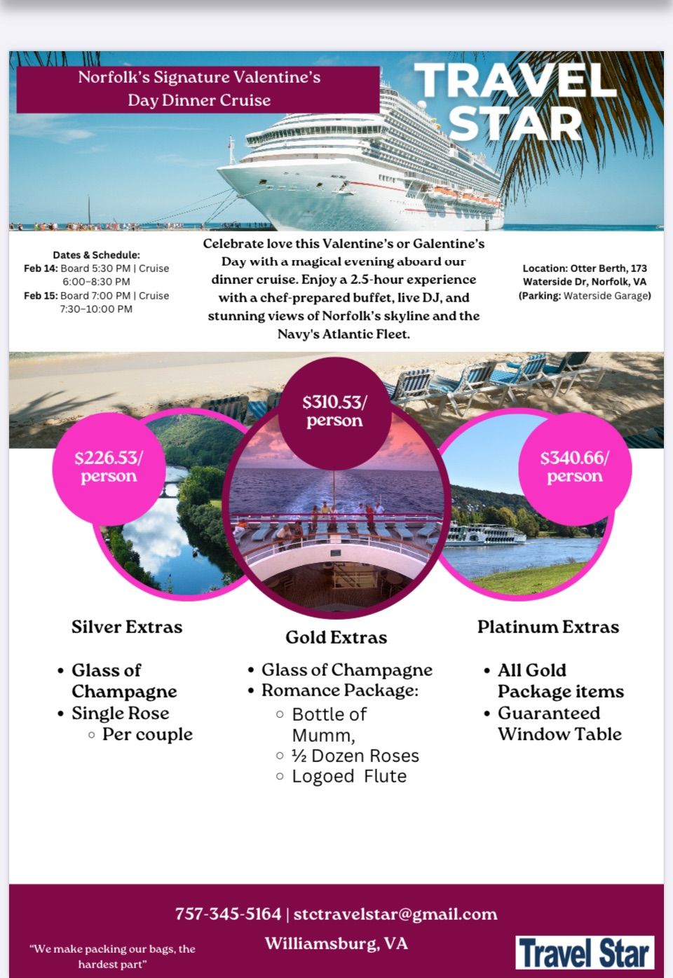 Valentine\u2019s Day Dinner Cruise