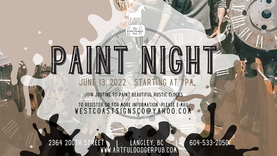 Paint Night at The Artful Dodger Pub!