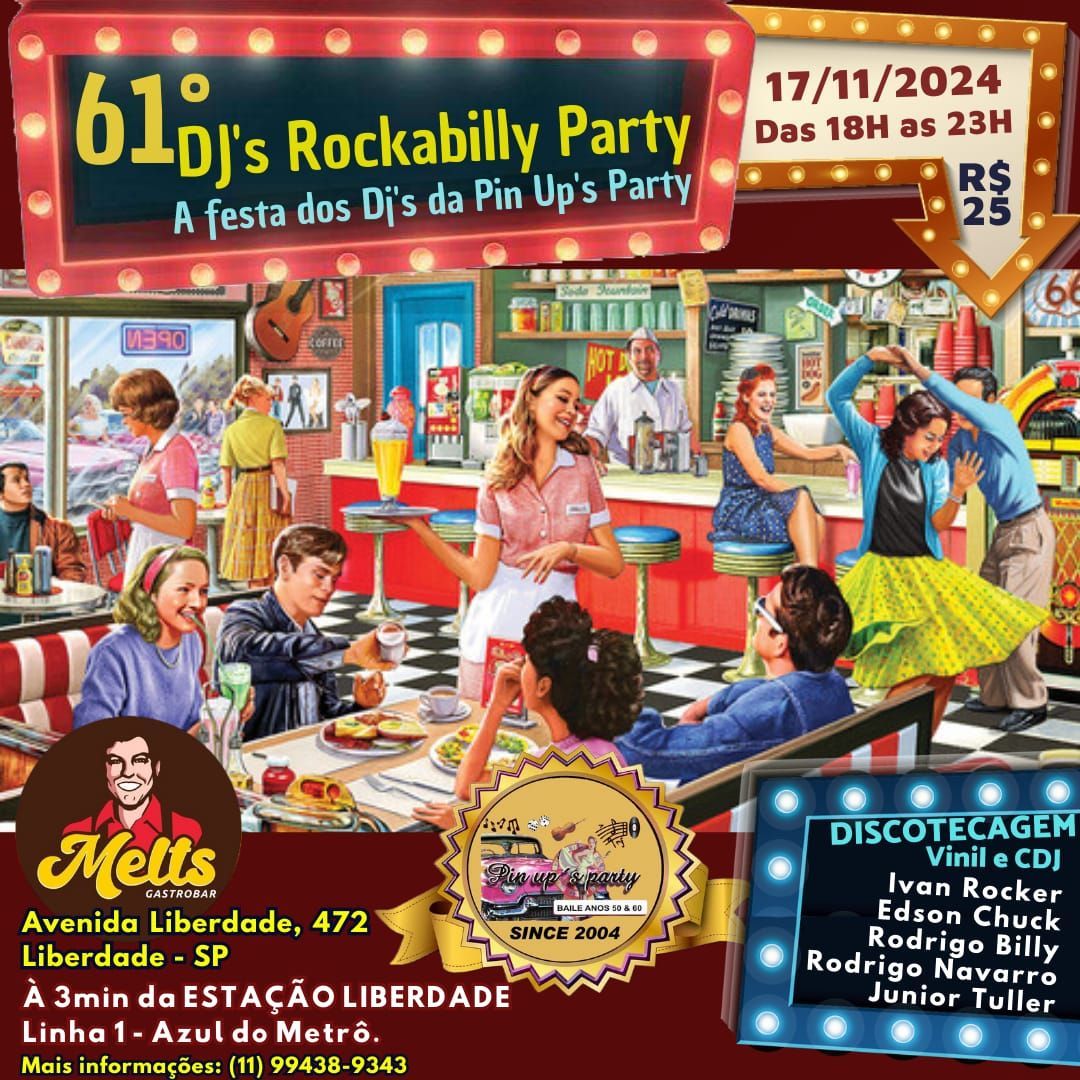 61\u00b0DJs Rockabilly Party - Especial Doo Wop em 17\/11\/24