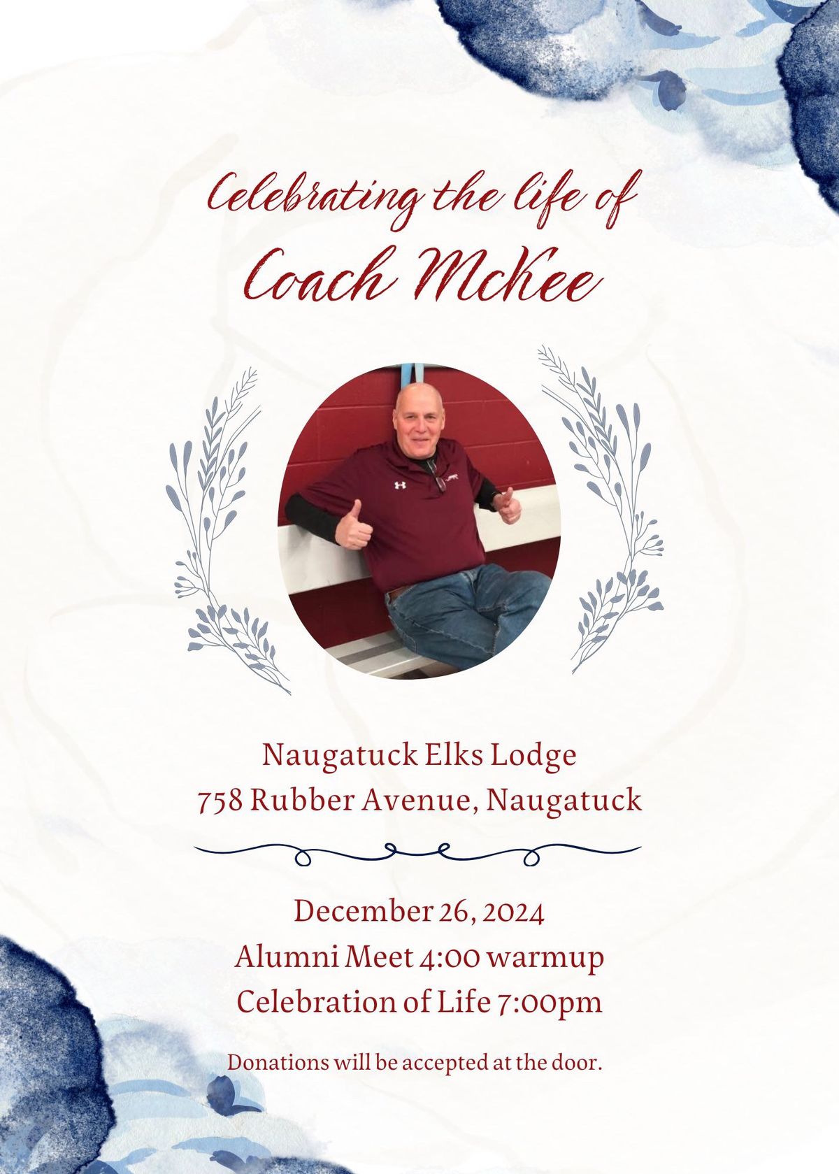 Alumni Meet and Celebration of Life for Coach McKee