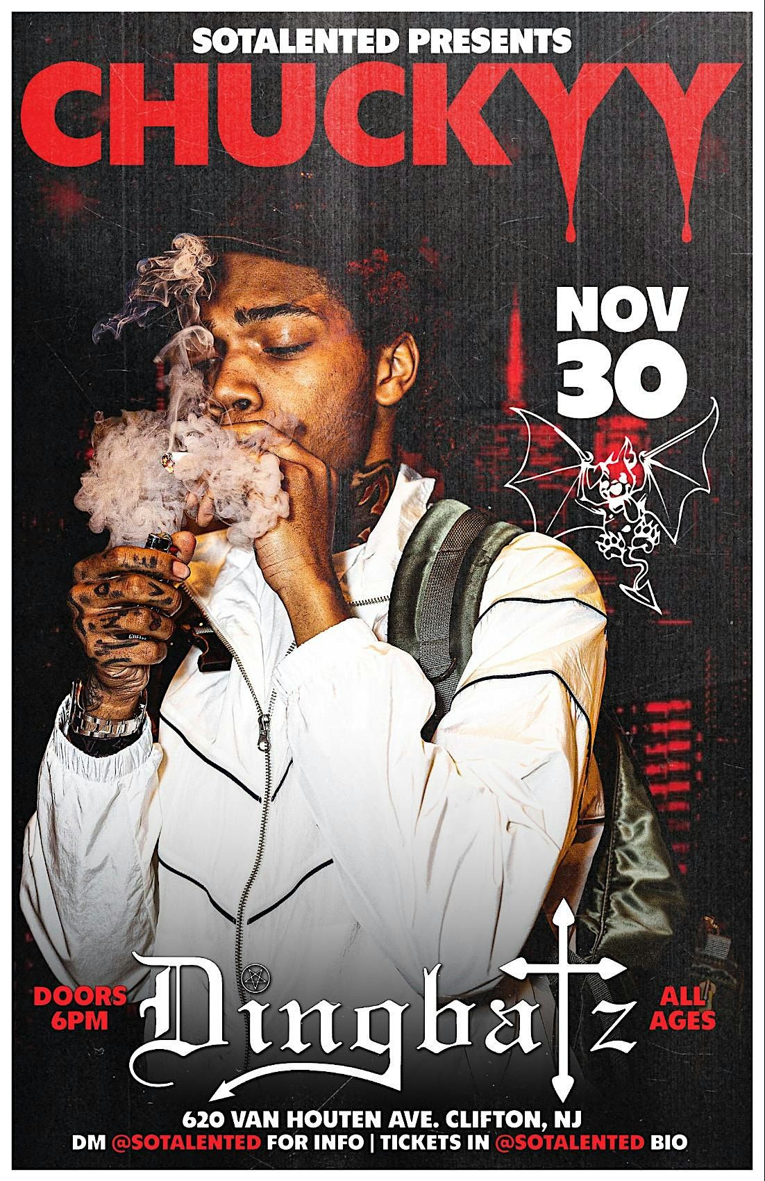 Chuckyy November 30th New Jersey @Dingbatz