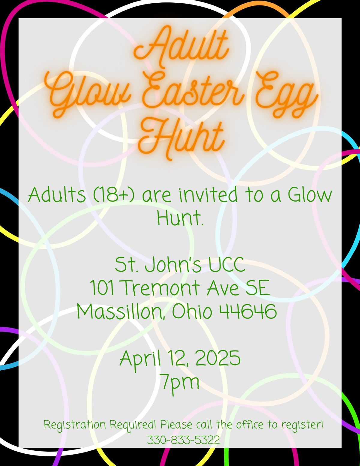 Adult Glow Easter Egg Hunt