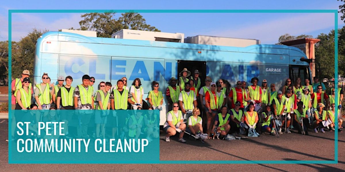 St. Pete Tangerine Plaza Cleanup for Keep Pinellas Beautiful