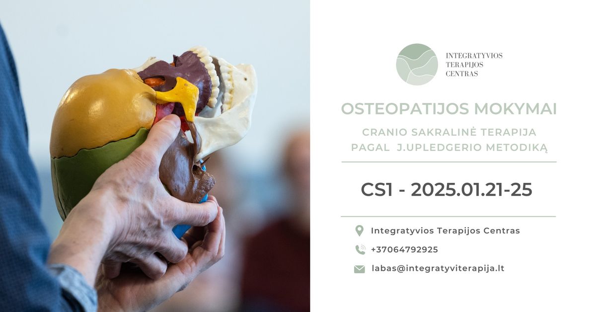 Osteopatijos Mokymai - Kraniosakralin\u0117 terapija pagal dr.J. Upledgerio metodik\u0105