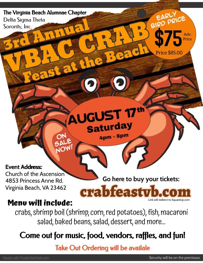 3rd Annual VBAC Crab Feast at the Beach