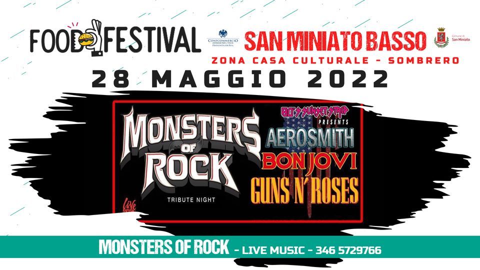 Monsters of Rock | Food Festival | Street Food | 29.05 | San Miniato Basso
