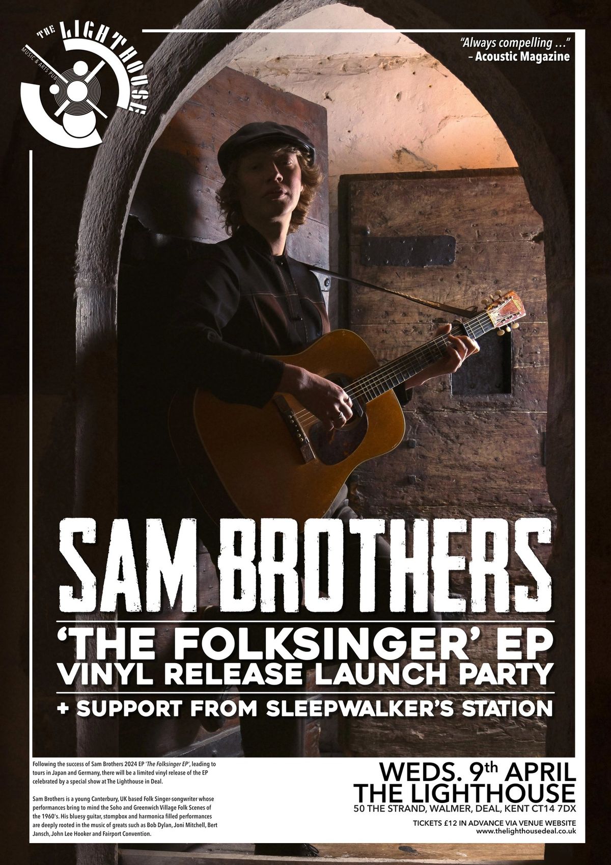 SAM BROTHERS - THE FOLKSINGER EP VINYL RELEASE LAUNCH PARTY\n\n