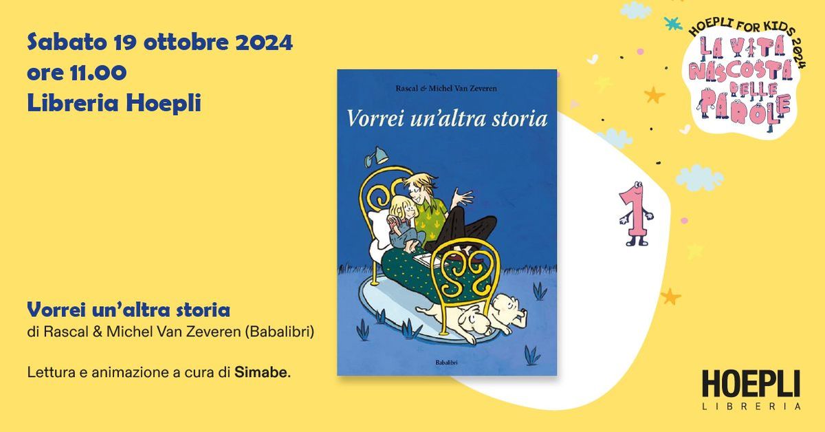 Hoepli for Kids | "Vorrei un'altra storia" di Rascal & Michel Van Zeveren (Babalibri)