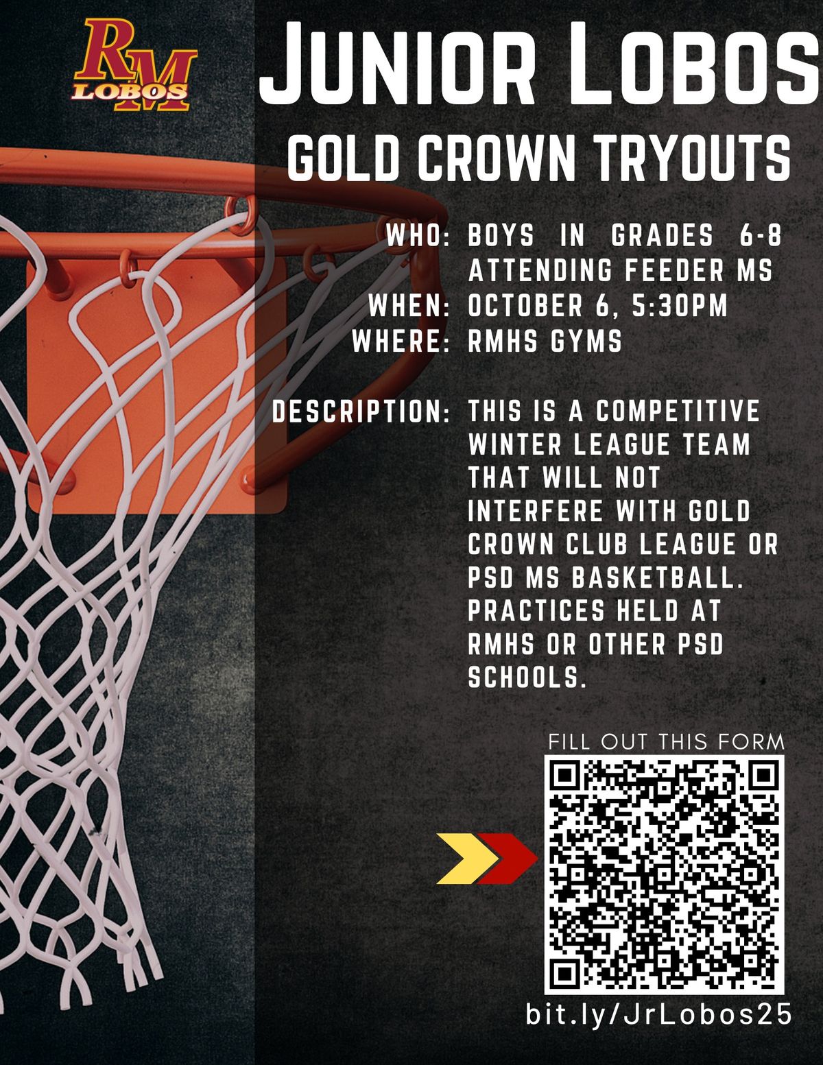 Jr. Lobos Winter League Tryouts