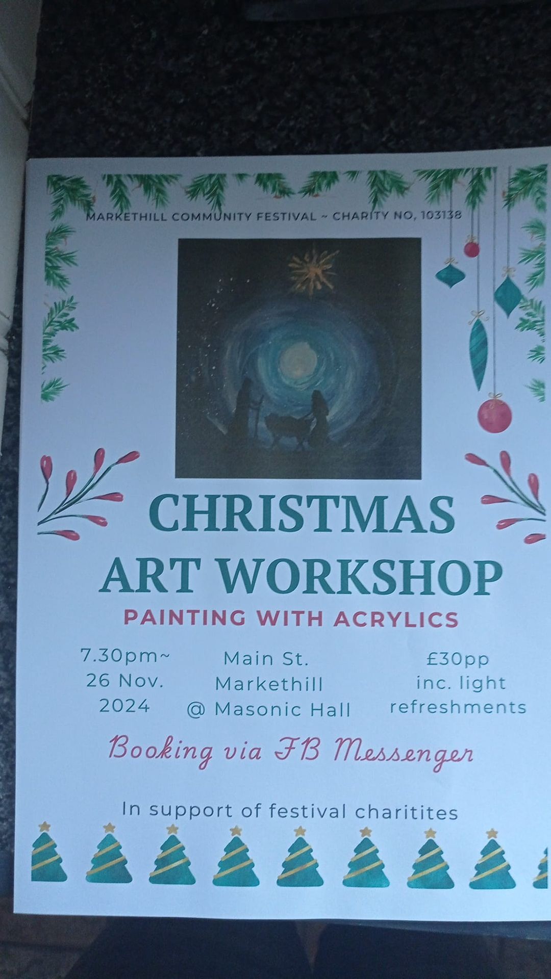 Christmas Arts & Crafts workshop - Acrylic painting