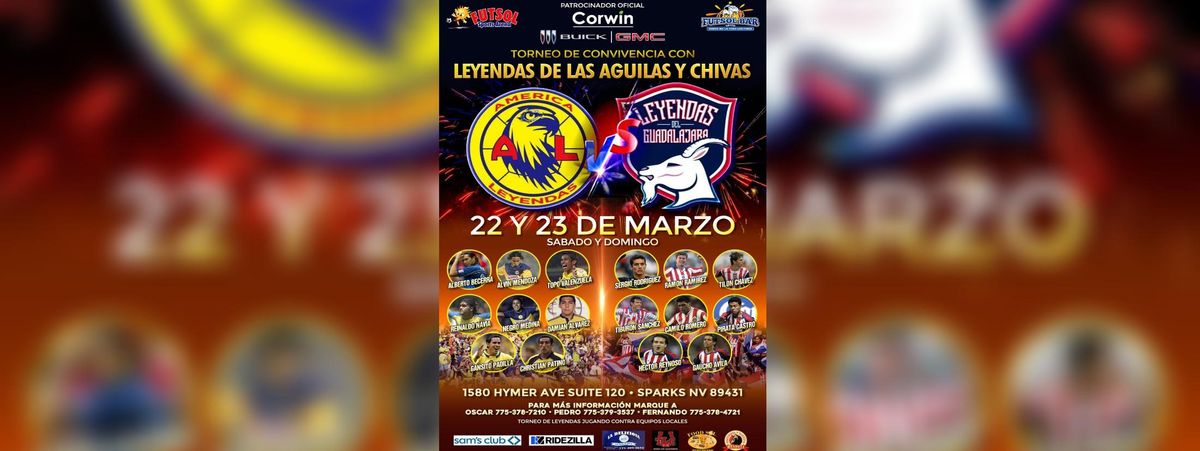 TORNEO DE CONVIVENCIA CON LEYENDAS DE LAS AGUILAS DE AGUILAS Y CHIVAS