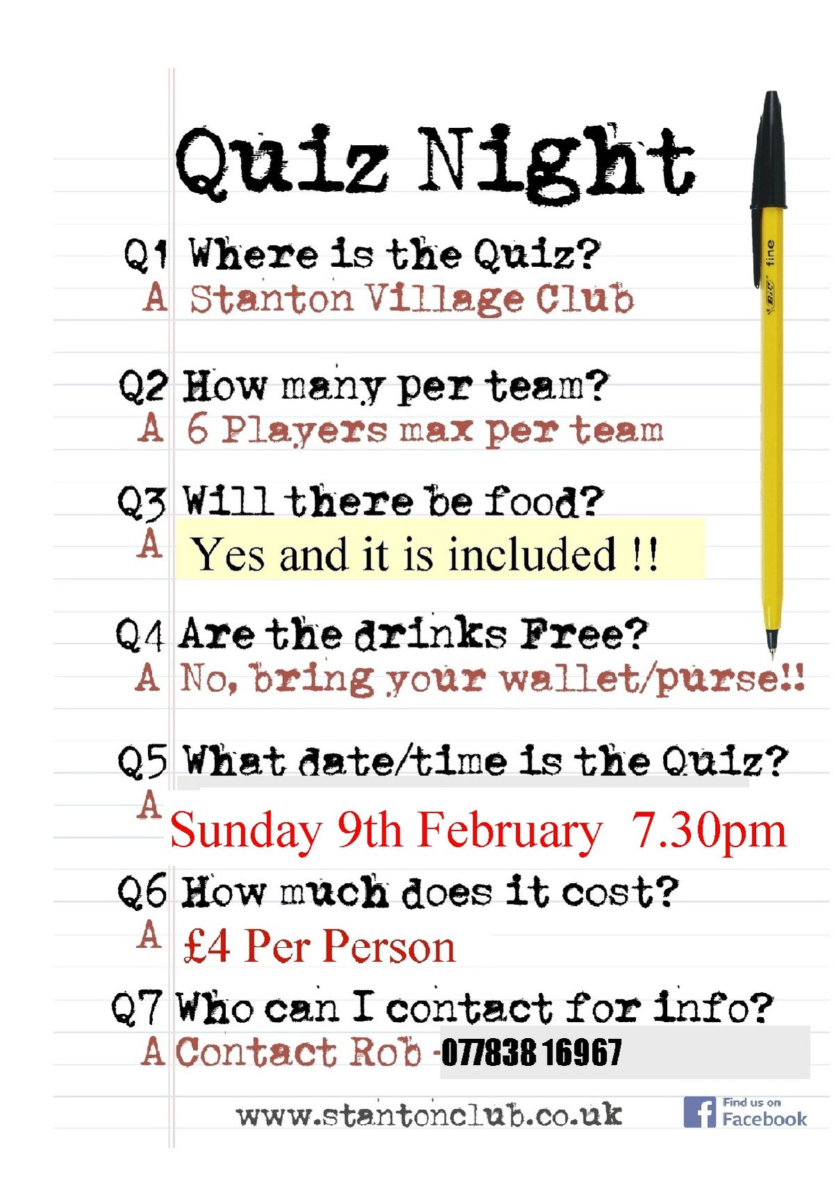 Quiz night 