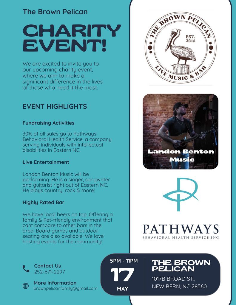 Charity Event with Pathways Behavioral Health Services at The Brown Pelican!